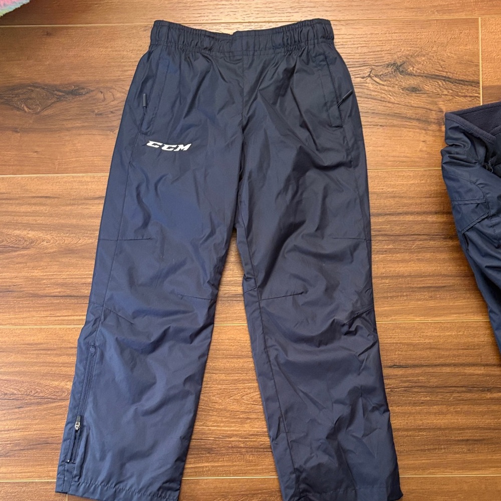 CCM Navy Sports Pants with White Logo - Picture 2 of 6